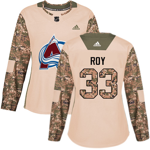 Adidas Avalanche #33 Patrick Roy Camo Authentic Veterans Day Women's Stitched NHL Jersey
